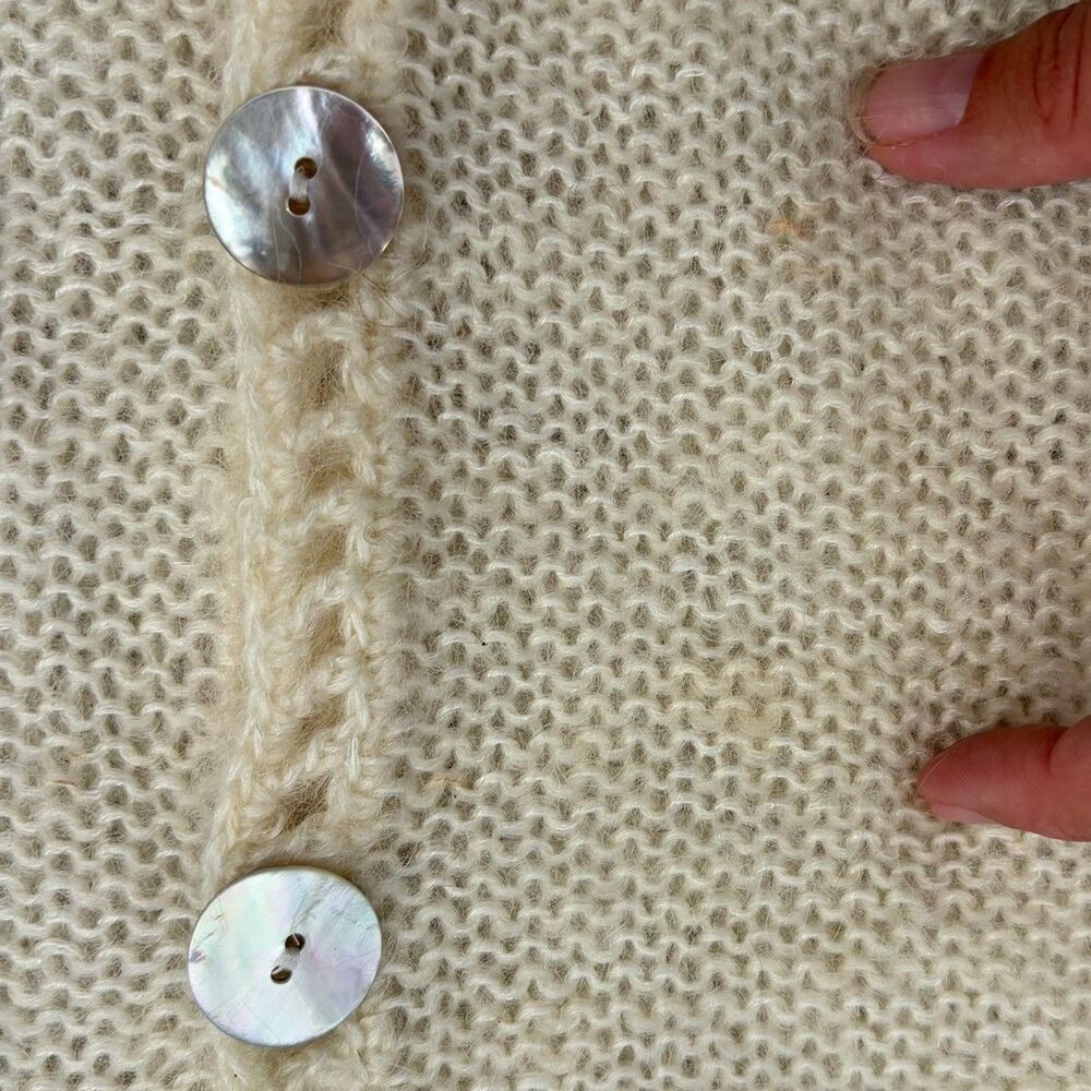 Vintage Paul Harris Design Button Up Knit Cardigan Sweater Women's Size M Mohair - Picture 11 of 11
